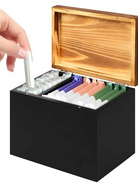 Wood Tampon Holder Bathroom Pad and Tampon Storage Box with