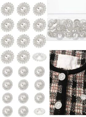 40 Pcs Shank Rhinestone Buttons 20mm 25.5mm Sew on Clothing