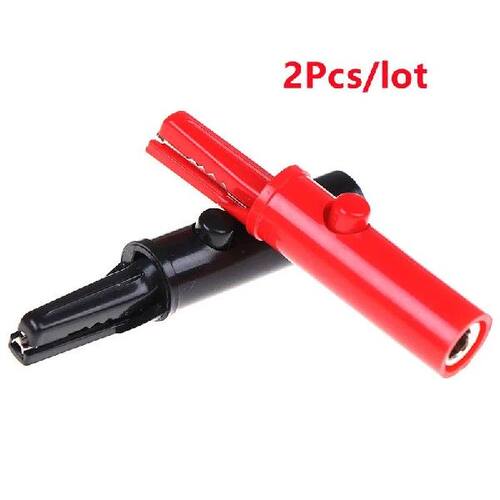 2Pcs Push Button Type Full Protective Alligator Clip For
