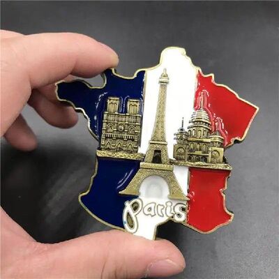 France Map Refrigerator Sticker Europe Tourist Souvenir 3D