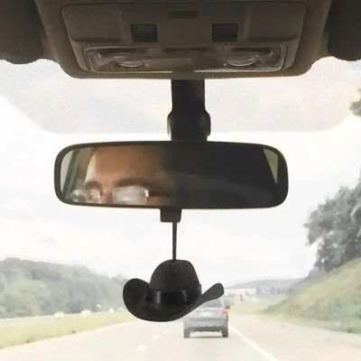 Fabric Cowboy Hat Car Hanging Ornament Fun Decor Uses for