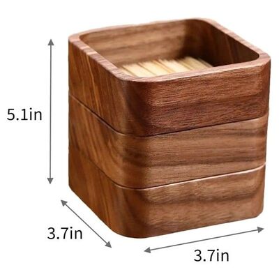 Industrial Tools Three Layer Wooden Dental Floss Storage