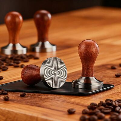 Constant pressure coffee press with calibrated spring