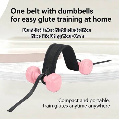 Hip Thrust Weight Belt Adjustable Dumbbell Fixed Strap