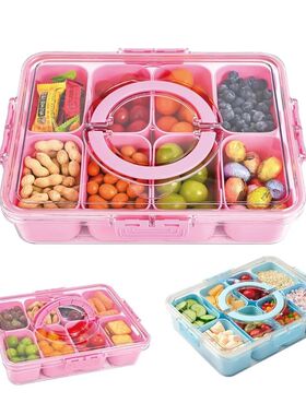 Snackle Box Container, 8 Compartment Divided Serving Tray