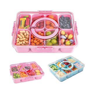 Container Box Tray Divided Serving Compartment Snackle