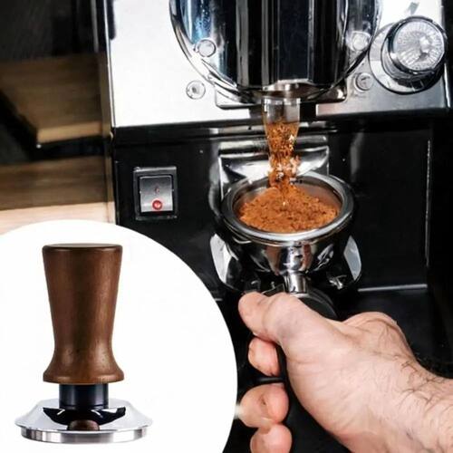 Portable 51/53/58MM Coffee Tamper Wooden Handle Durable DIY