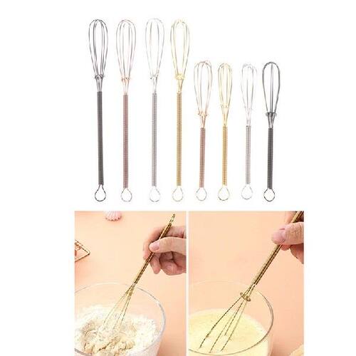 【MINI Stainless Steel Whisk Egg Beater Wisk Manual Balloon