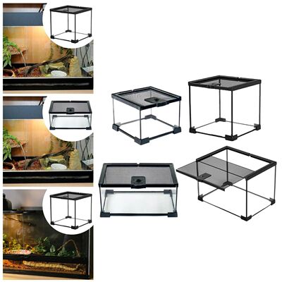 Glass Reptile Terrarium Sturdy Ventilated Hatching