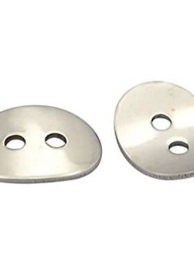 20pcs 304 Stainless Steel Sewing Buttons Curved Flat Oval