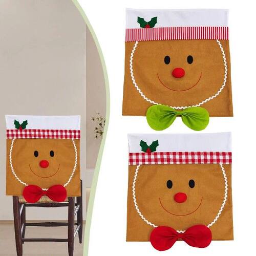 Gingerbread Man Chair Back Cover Back Protector Washable