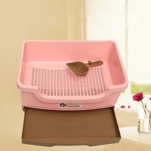 Cat Pine Layer Splashing Box Anti Litter Double
