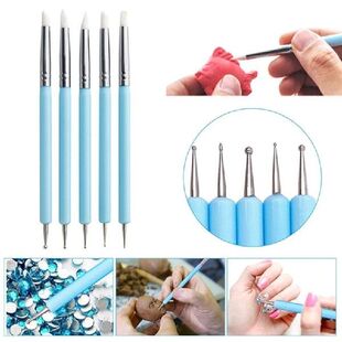 【5Pcs Silicone Clay Sculpting Tools For Brush Modeling
