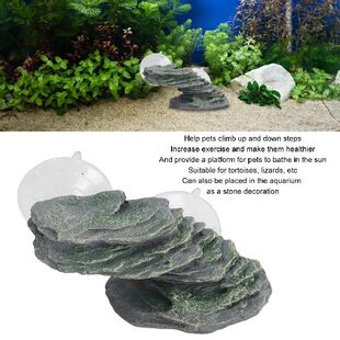 Resin Tortoise Climbing  Reptile?Basking Rock Lifelike