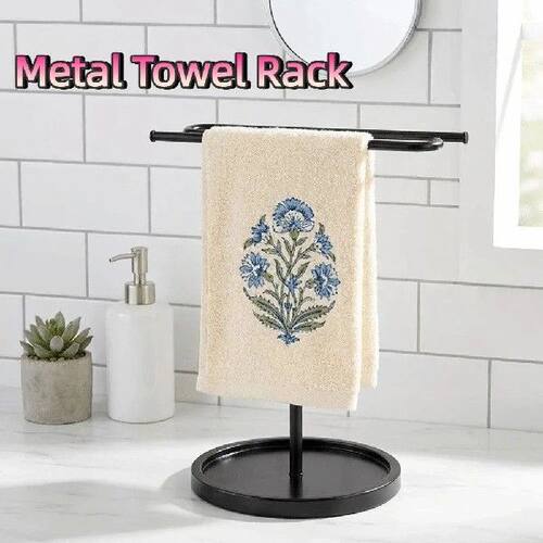Non-Slip Metal Towel Holder Stable Weighted Base S-Shape