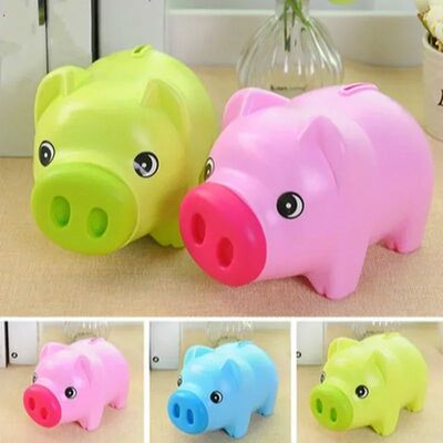 2026 Cartoon Piggy Bank Change Plastic Stationary Savings