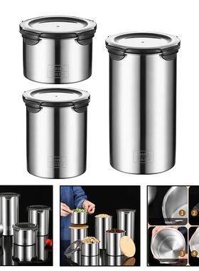 500/900/1400ml Stainless Steel Vacuum Sealed Food Storage