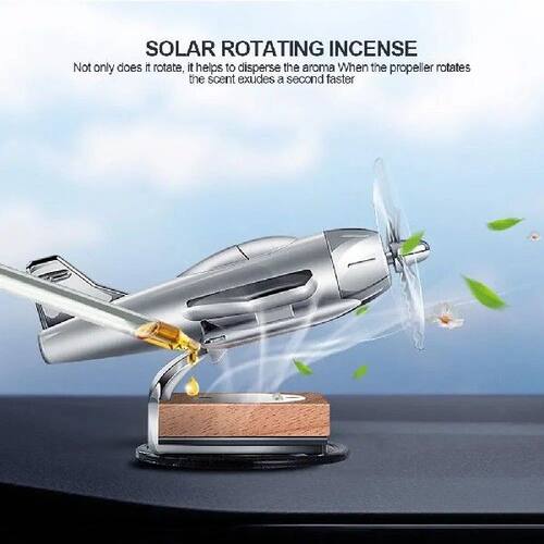 Car Air Freshener Solar Aircraft Decoration Mini Car
