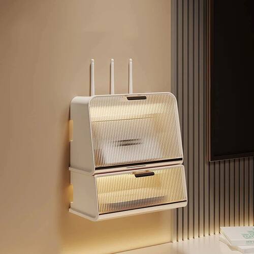 Wireless Router Cable Management Box - Dustproof All-in-One