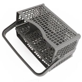 Multi Purpose 2 in 1 Dishwasher Cutlery Basket Gray Plastic