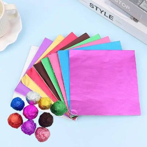 100Pcs 15x15CM Aluminum Foils Wrapping Paper Sheets Foil