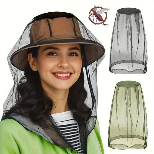 Mosquito Head Net Hat Foldable Outdoor Fishing Beekeeping