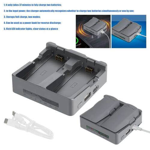 Dual Charger For Dji Neo2 Battery With Led Indicator Drone