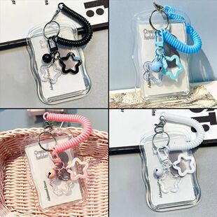 Photocard Star Soft Kpop Rope With Spring Silicone Holder