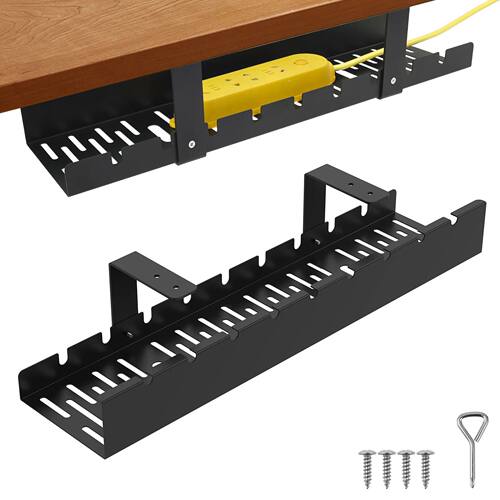 Under Desk Cable Management Tray Metal Under Table Wire