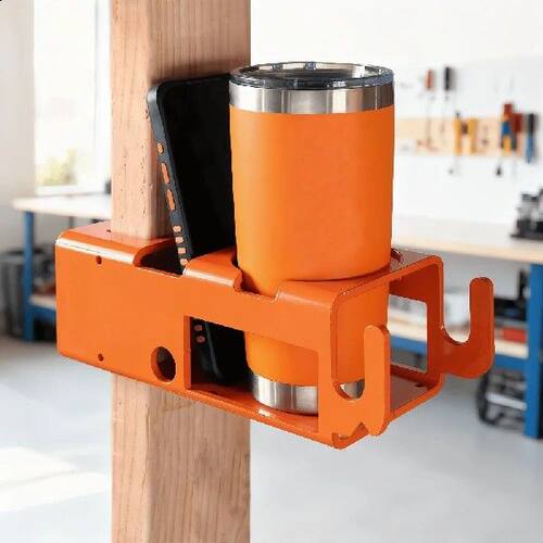 2-in-1 Cup & Phone Holder Heavy Duty Metal Beverage Stand
