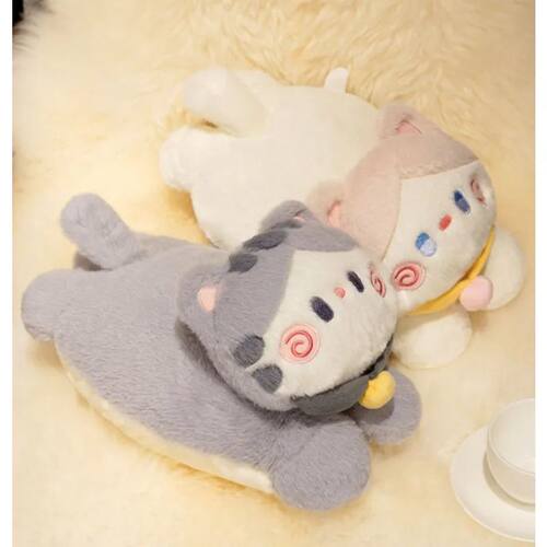 Cute Cartoon Hug Cat Hot Water Bag - Detachable Reusable