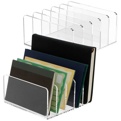 5 Slot Business Card Holder Acrylic Desktop Upright Mail