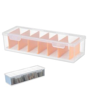 Storage Box With Adjustable Divider Clear Plastic