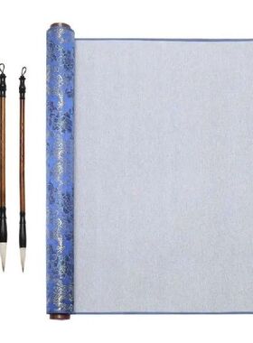 Water Drawing Cloth Scroll And 3 Brush 33.5x15Inch Washable