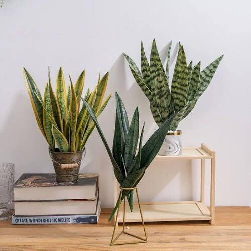 Artificial Plants PVC Snake Plant Simulate Leaf Outdoor