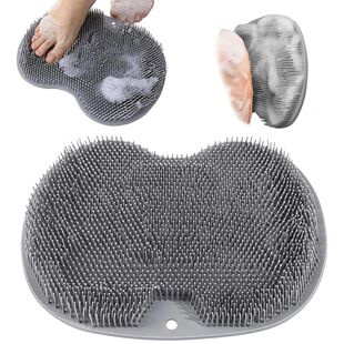 Wall Back Shower Scrubber Massage Pad Bath Foot Mounted
