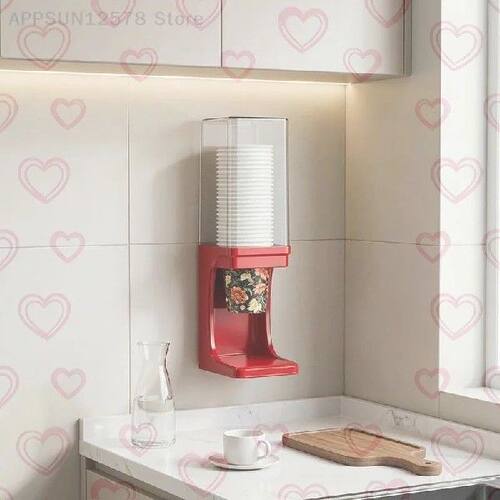 Wall Mounted Paper Cup Holder for Water Dispenser Save