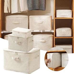 Clothes Foldable Wardrobe Bin Storage Fabric Quilt