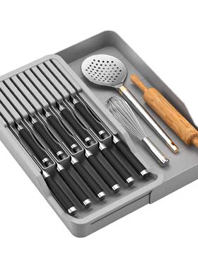 Expandable Silverware Drawer Organizer Kitchen Utensil Tray