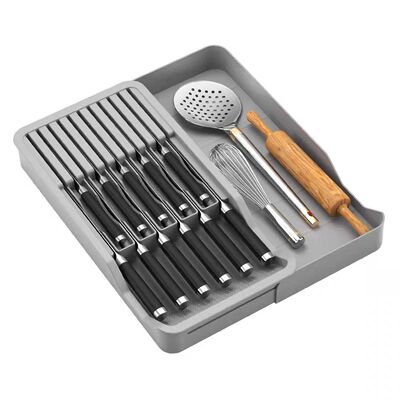 Expandable Silverware Drawer Organizer Kitchen Utensil Tray