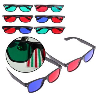 1Pcs Amblyopia Glasses Black Frame Red Blue Green 3D