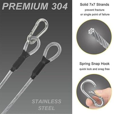 Utility Design 10 Pack 2Ft Stage Light Safety Cables for