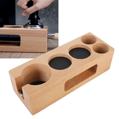 Coffee Tamping Station Wood Coffee Filter Tamper Holder