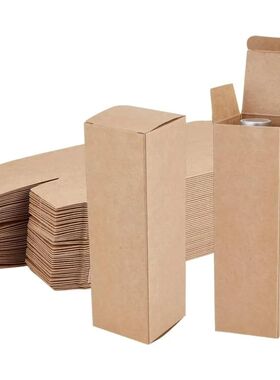 50PCS Kraft Paperboard Box Rectangular Kraft Brown Boxes