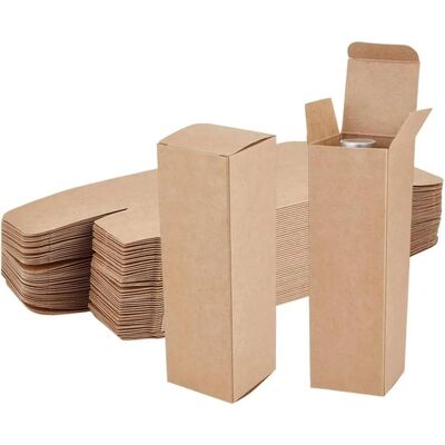 50PCS Kraft Paperboard Box Rectangular Kraft Brown Boxes