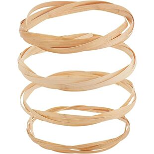 4 Rolls Bamboo Strips for Weaving 4 Styles Flat Bamboo