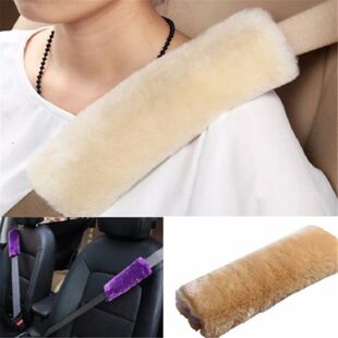 2pcs Universal Car Seat Belt Cover Adjustable Plush Car
