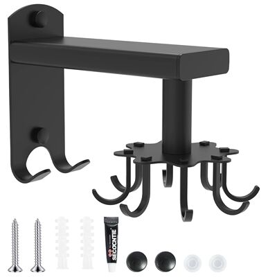 2Pcs Kitchens Utensil Hook with 8 Rotatable Claws Wall