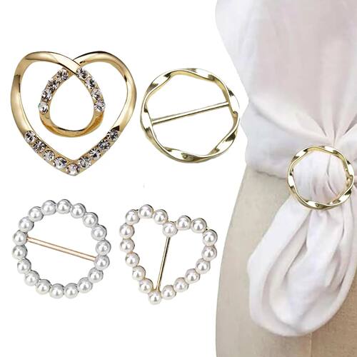 4pcs Set Buckle Clothes For Women T-Shirt Tie Clips For