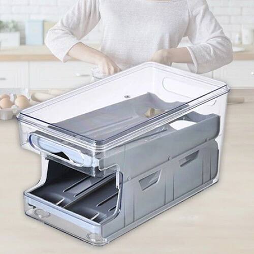Egg Storage Box Rolling Slide Container Double-layer Food